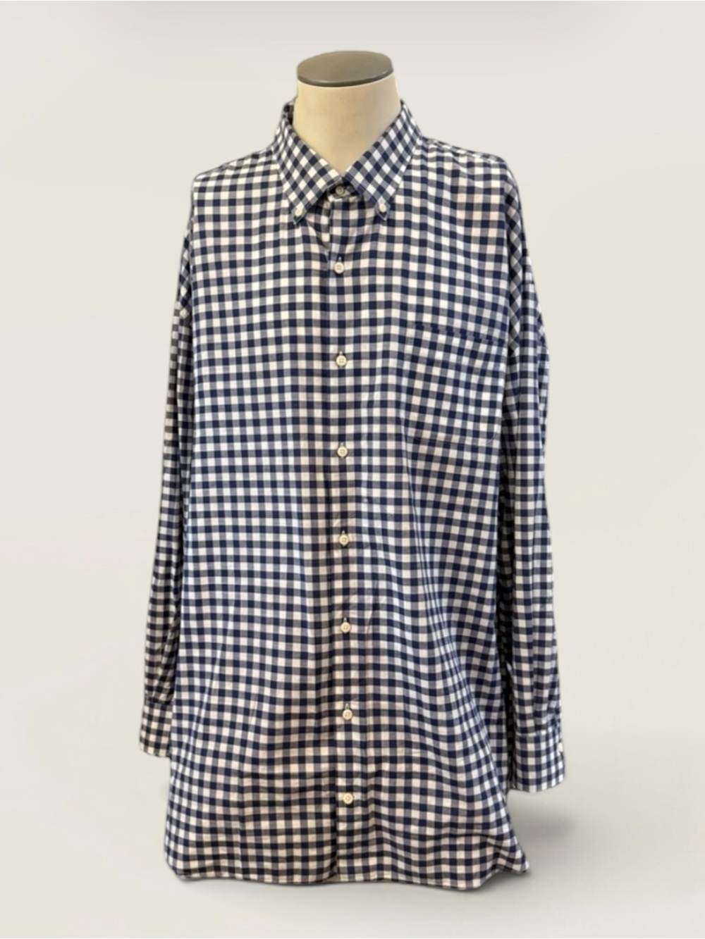 Peter Millar Blue Plaid Cotton Spandex Shirt Size 3X